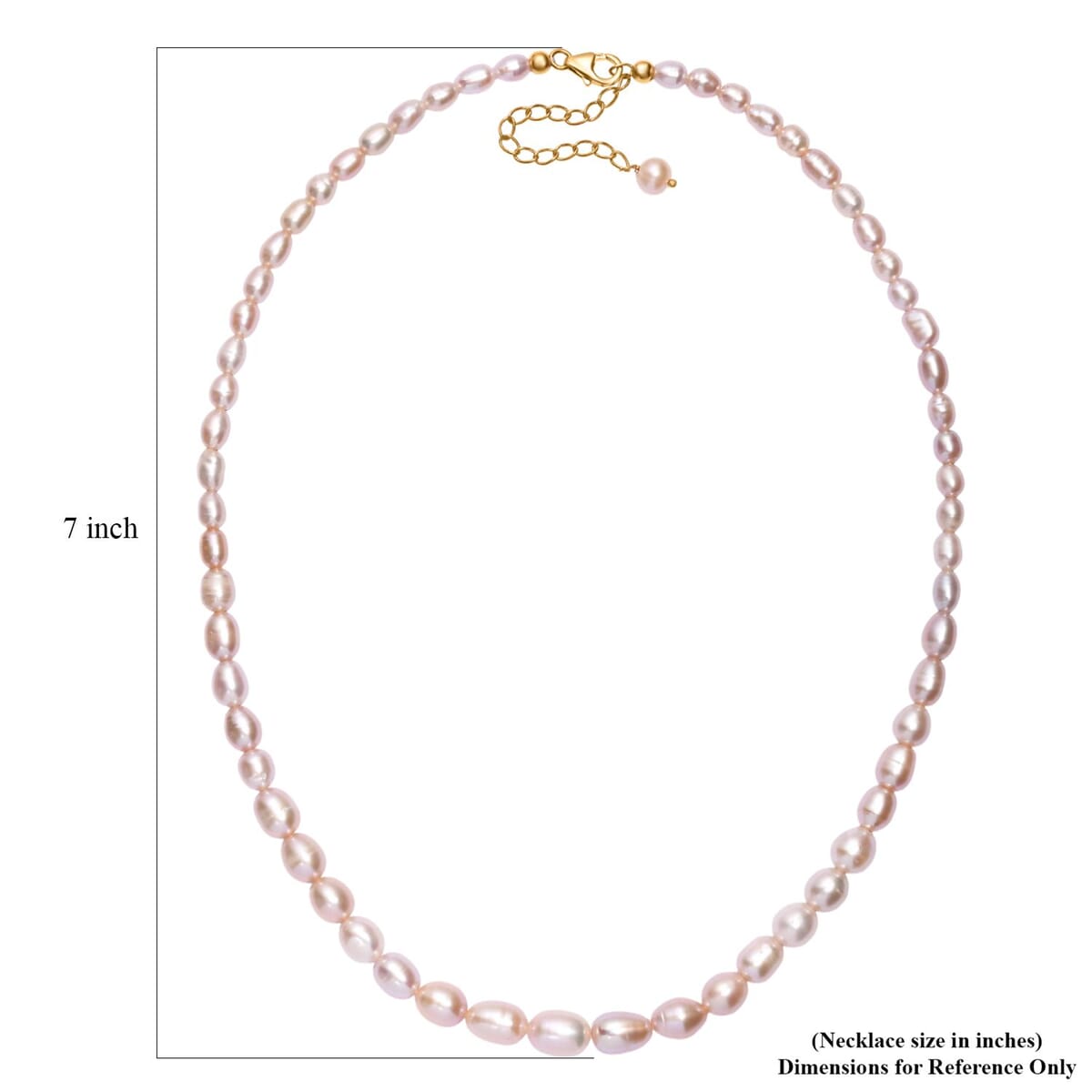 Freshwater Pearl Drop Shape Necklace in 18K Vermeil Yellow Gold Over Sterling Silver 18 Inches image number 5