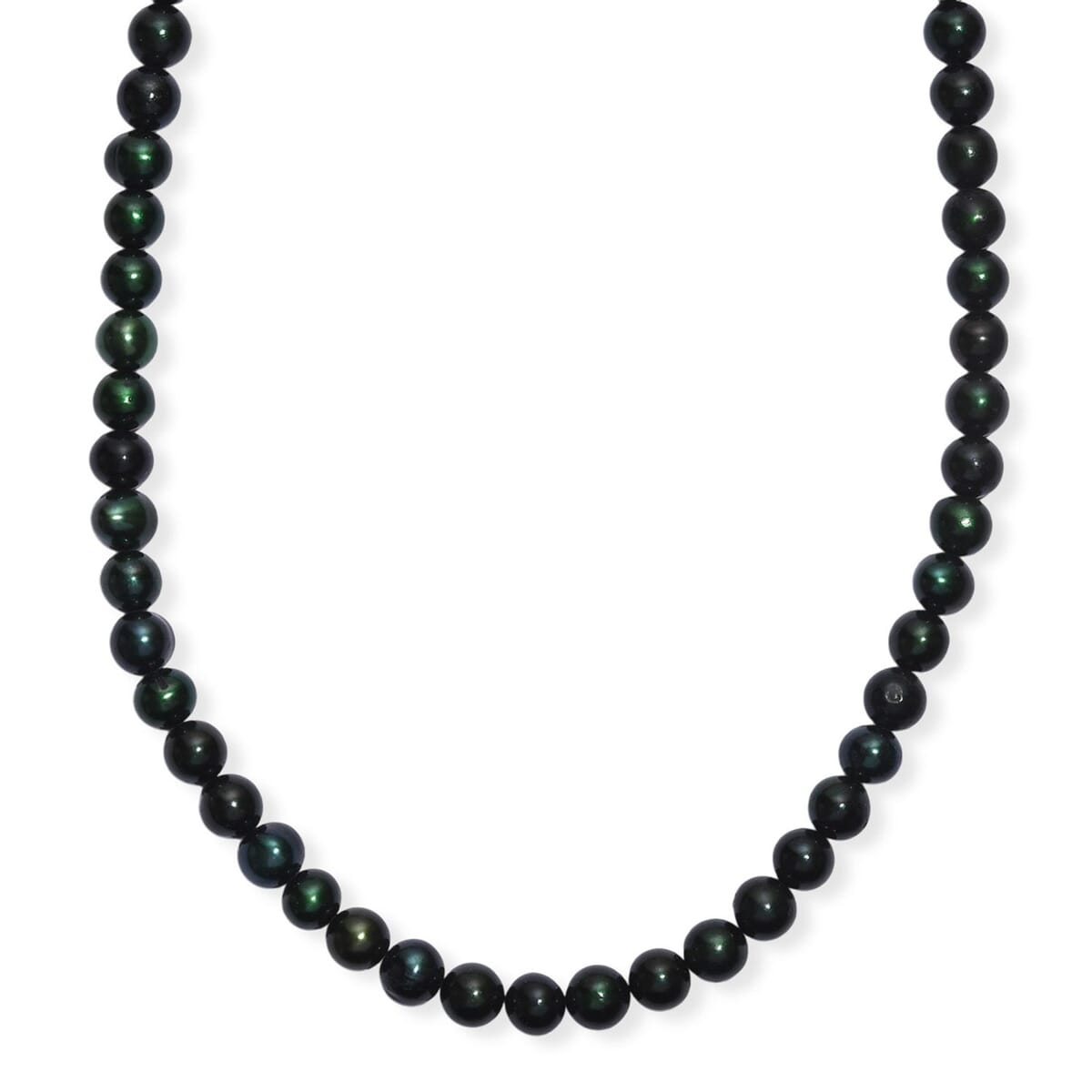 Green Dyed Pearl Endless Necklace 28 Inches image number 0