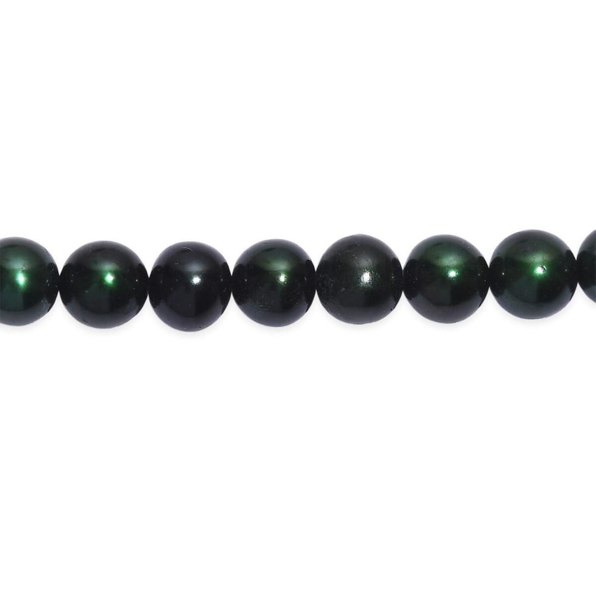 Green Dyed Pearl Endless Necklace 28 Inches image number 4