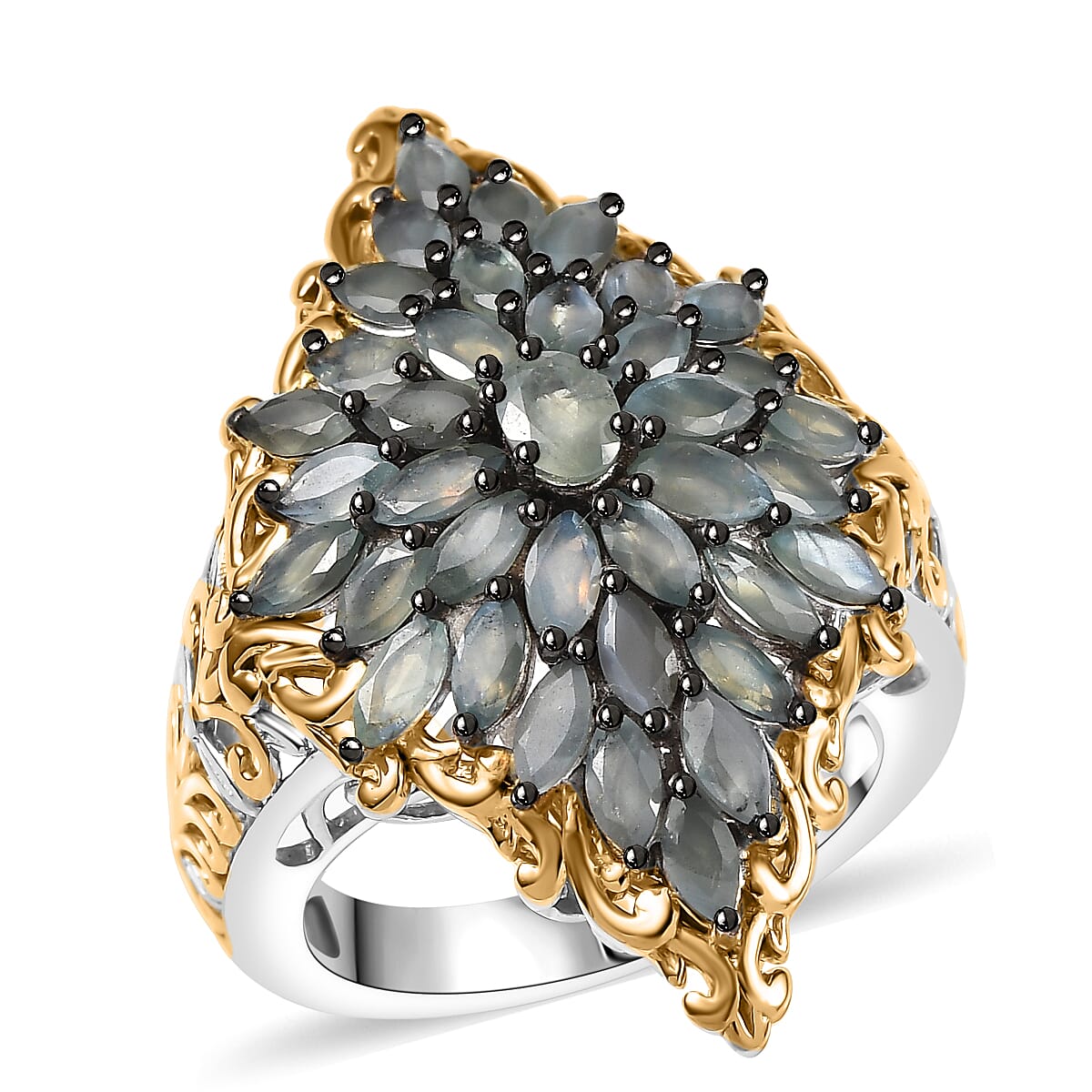 24th Nov TLV D'Joy Premium Narsipatnam Alexandrite Ring in 18K Vermeil YG and Rhodium Over Sterling Silver (Size 10.0) 3.25 ctw