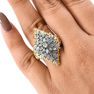 D'Joy Narsipatnam Alexandrite Victorian Era Ring in 18K Vermeil YG and Rhodium Over Sterling Silver 3.25 ctw (Size 6.0)