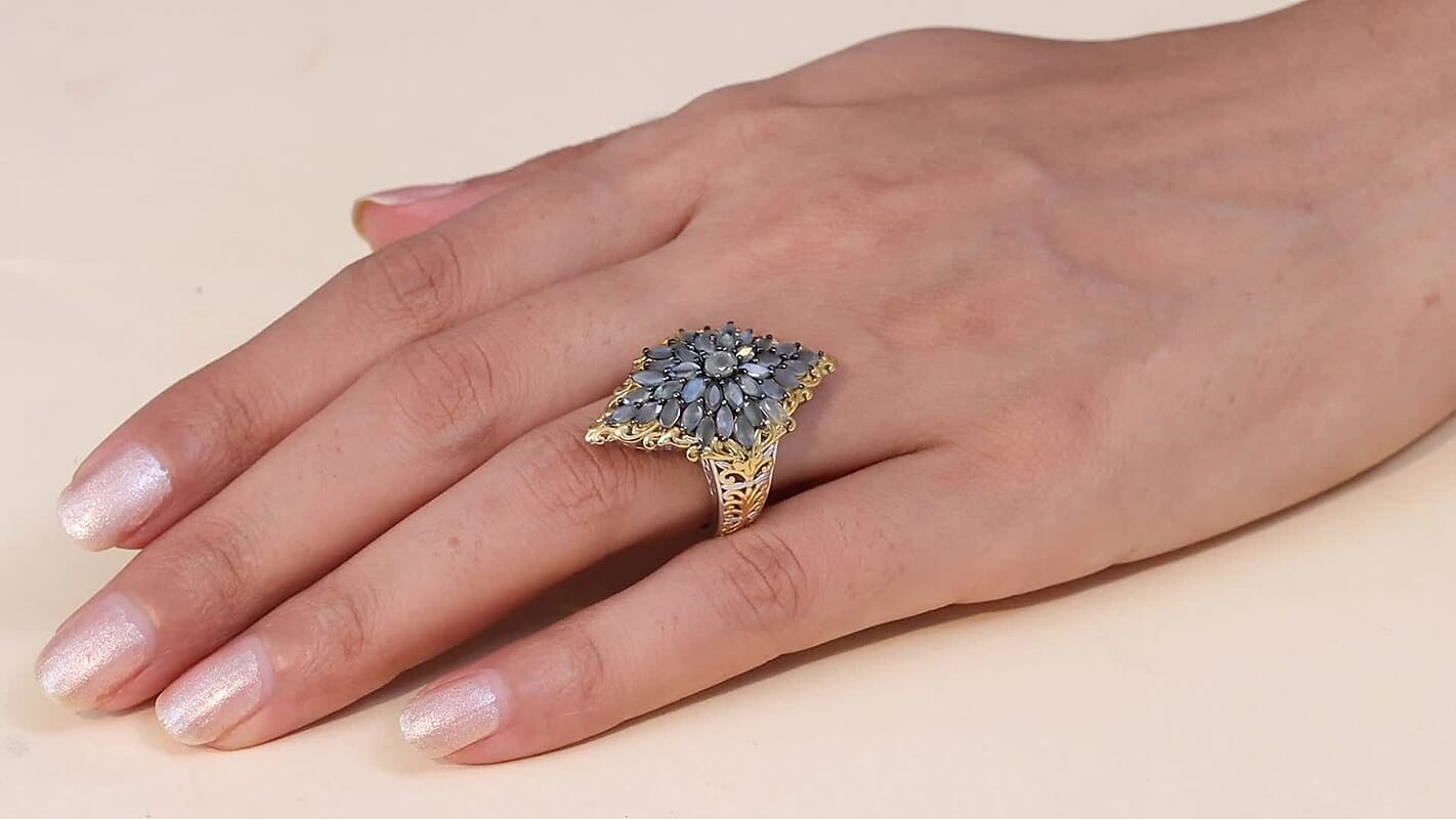 24th Nov TLV D'Joy Premium Narsipatnam Alexandrite Ring in 18K Vermeil YG and Rhodium Over Sterling Silver (Size 10.0) 3.25 ctw