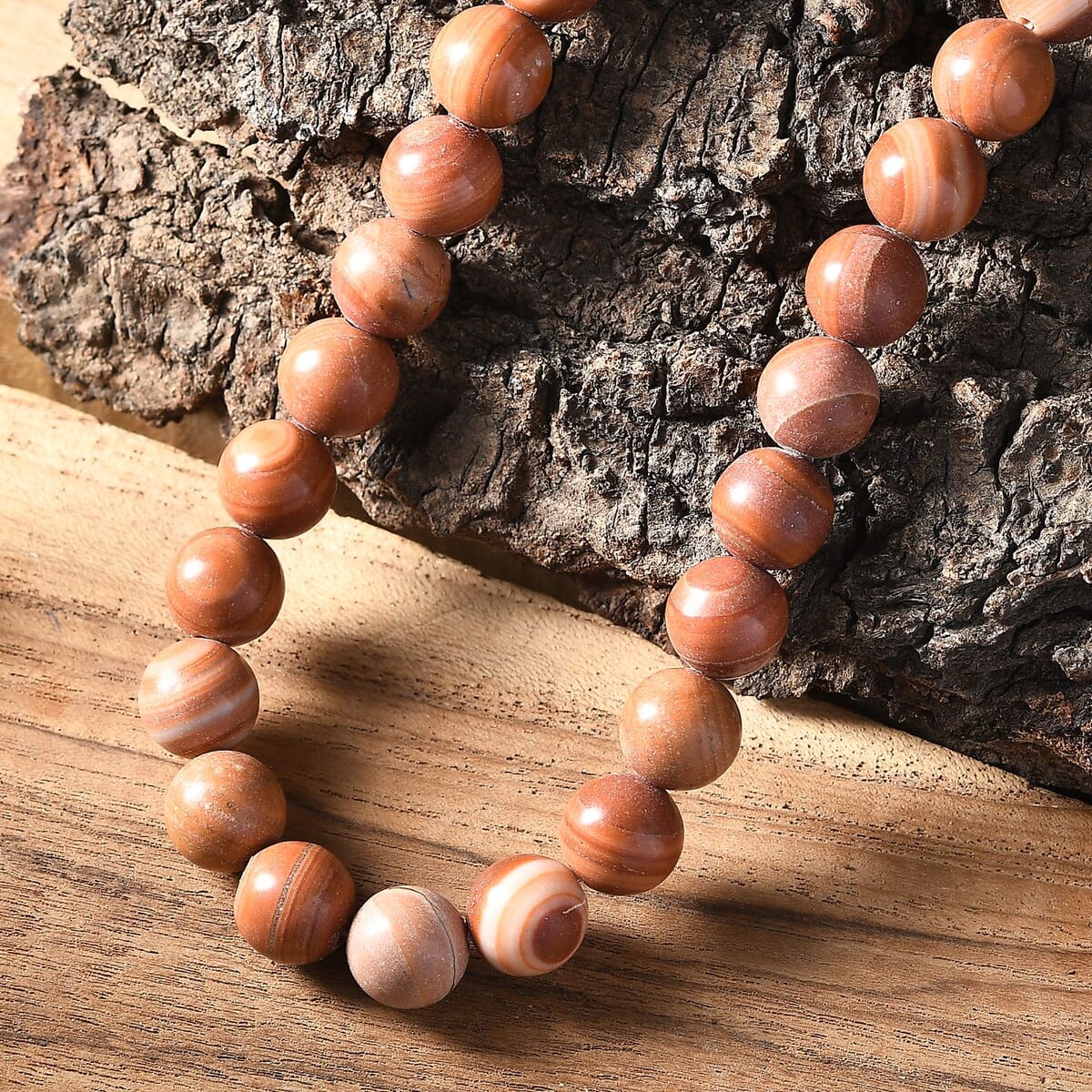 Red Jasper 300.00 ctw Beaded Necklace in Platinum Bond 18 Inches image number 1