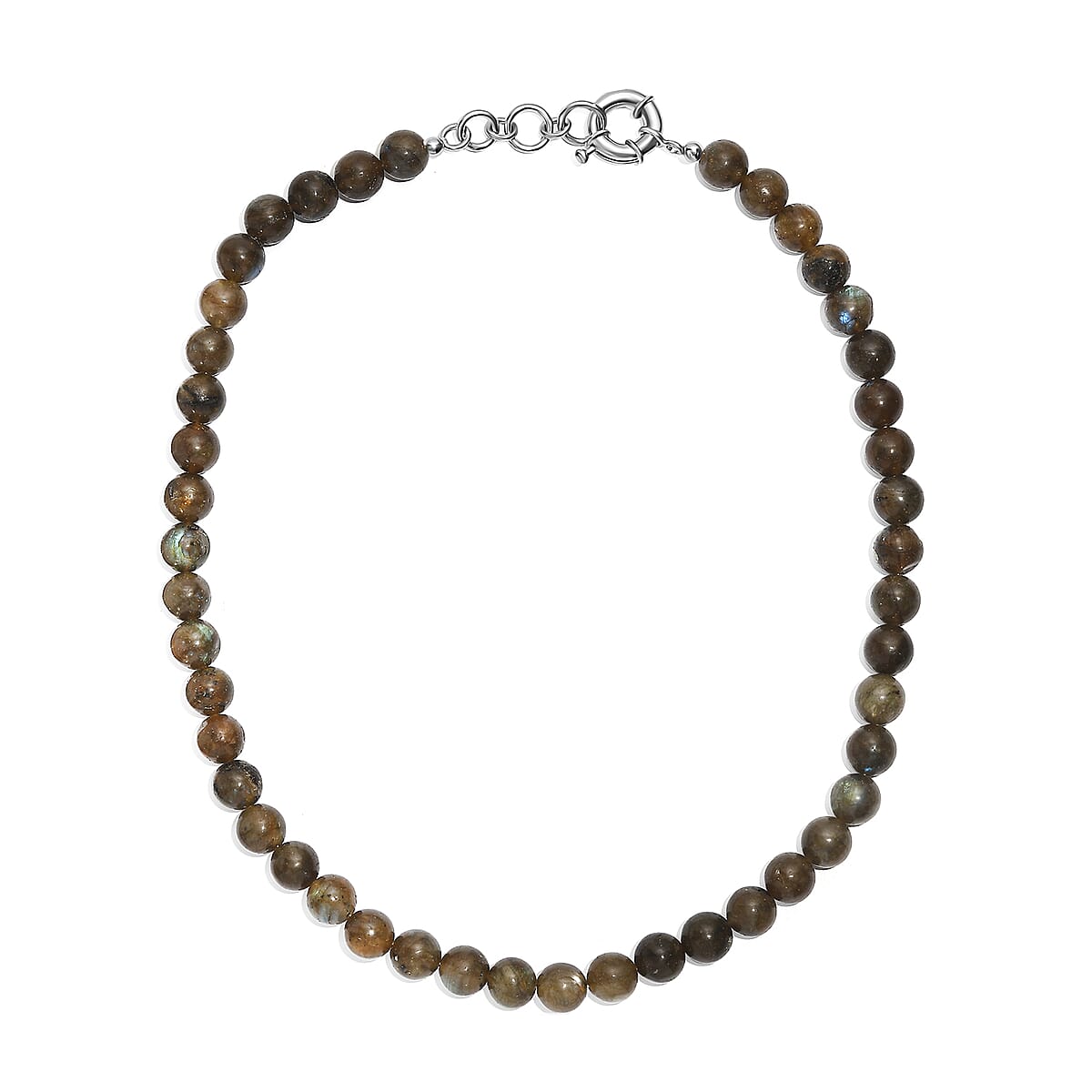 Malagasy Labradorite 300.00 ctw Necklace in Platinum Bond 18 Inches image number 3