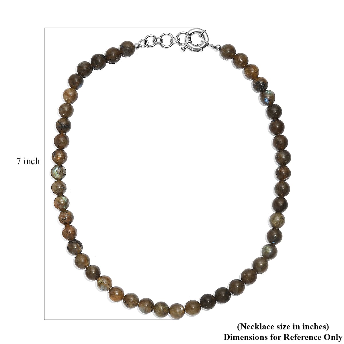 Malagasy Labradorite 300.00 ctw Necklace in Platinum Bond 18 Inches image number 5