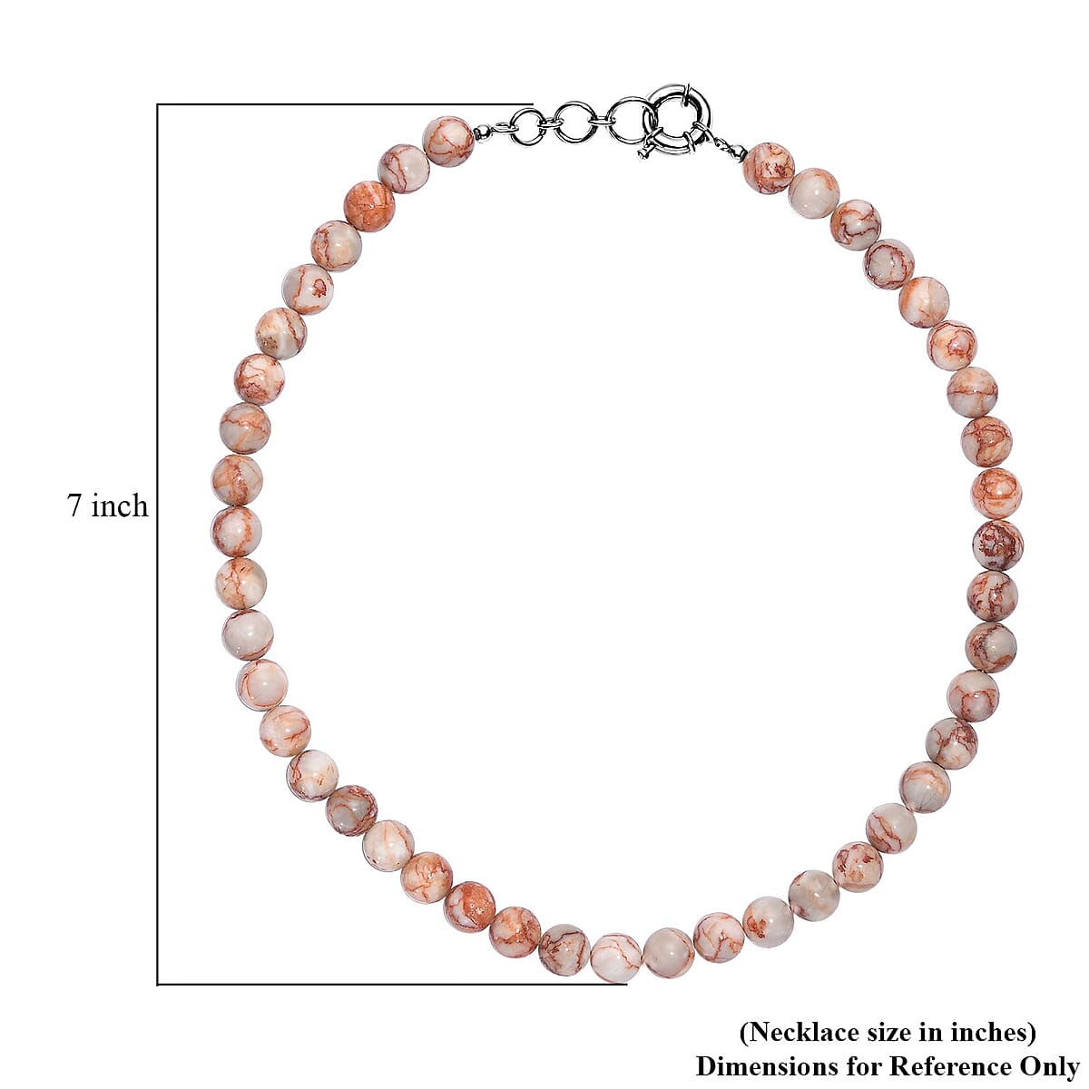 Picasso Jasper 300.00 ctw Beaded Necklace in Platinum Bond 18 Inches image number 5