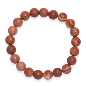 Red Jasper 150.00 ctw Beaded Stretch Bracelet