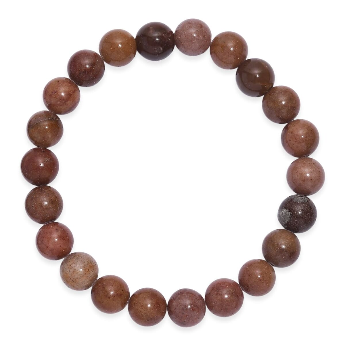 Peach Sunstone 150.00 ctw Beaded Stretch Bracelet image number 0