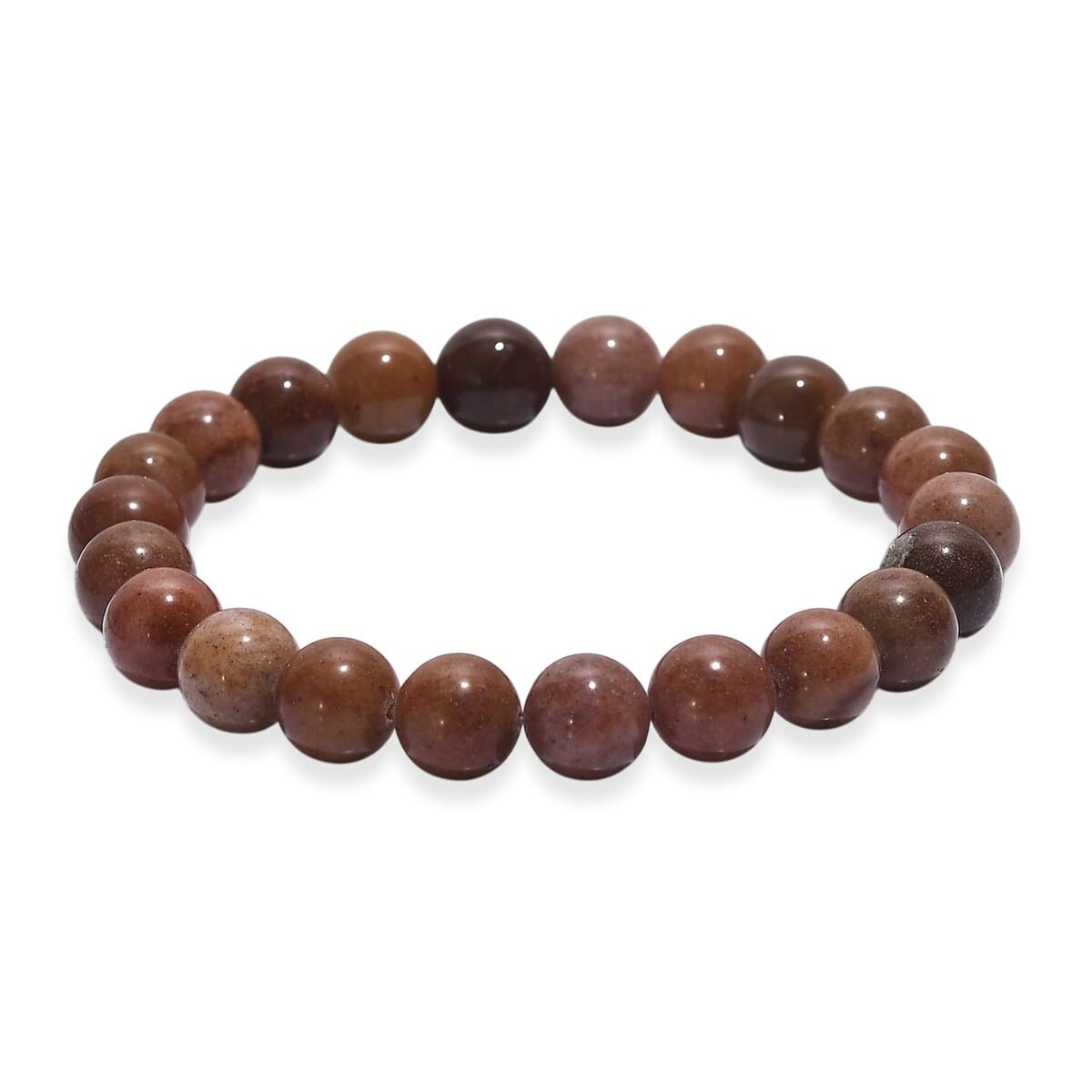 Peach Sunstone 150.00 ctw Beaded Stretch Bracelet image number 3