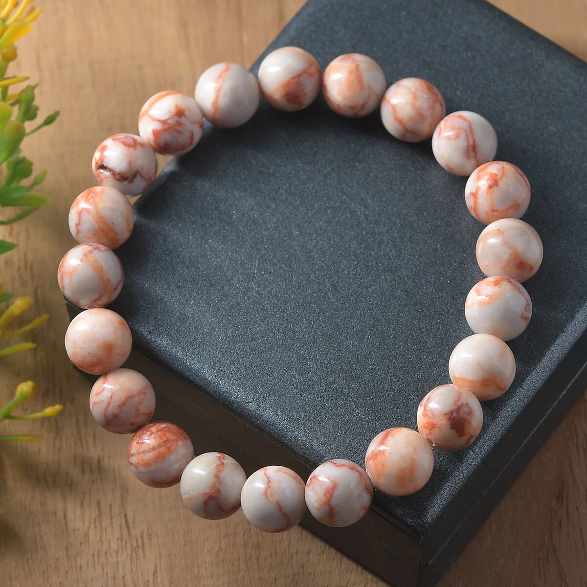 Picasso Jasper 150.00 ctw Beaded Stretch Bracelet image number 1