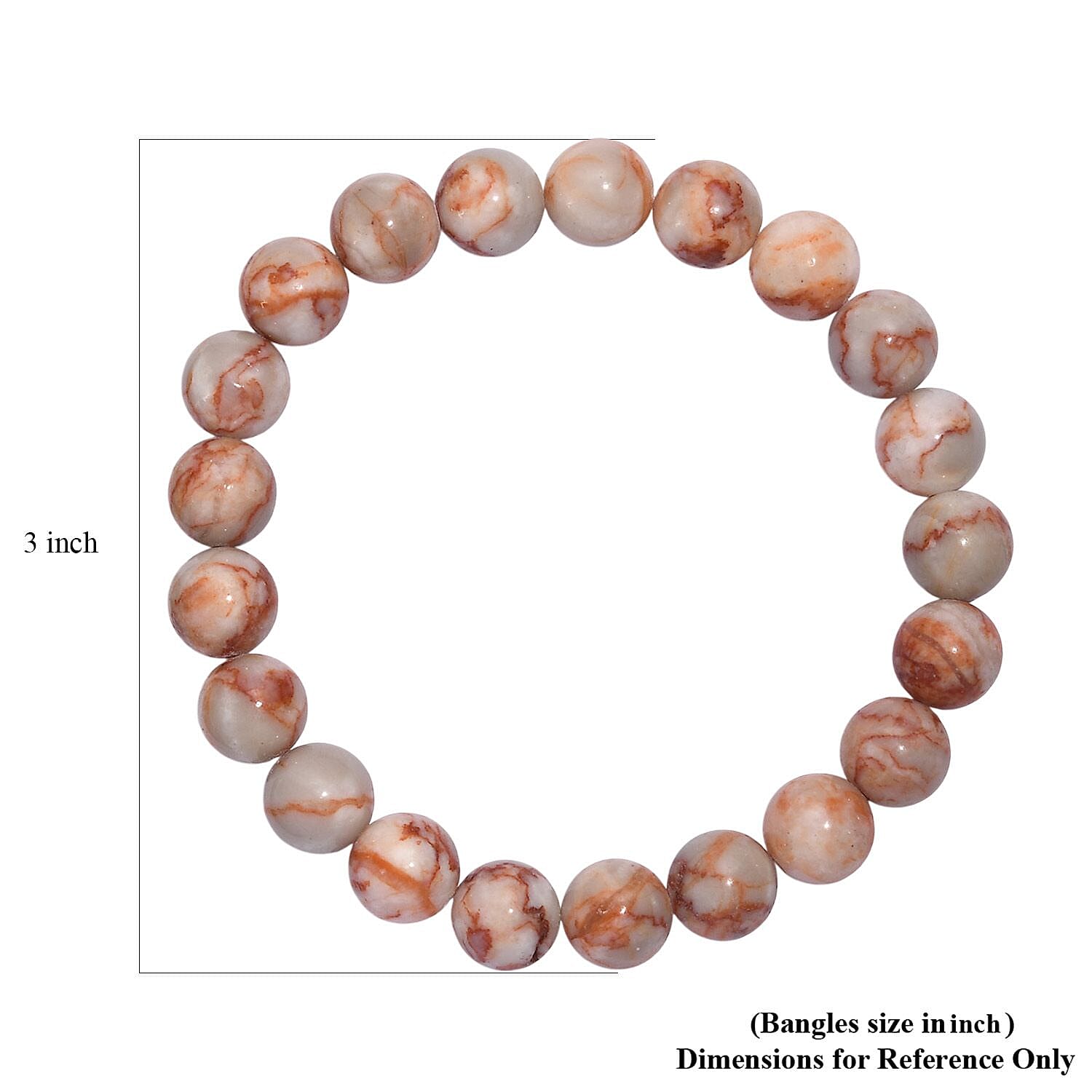 Picasso Jasper 150.00 ctw Beaded Stretch Bracelet