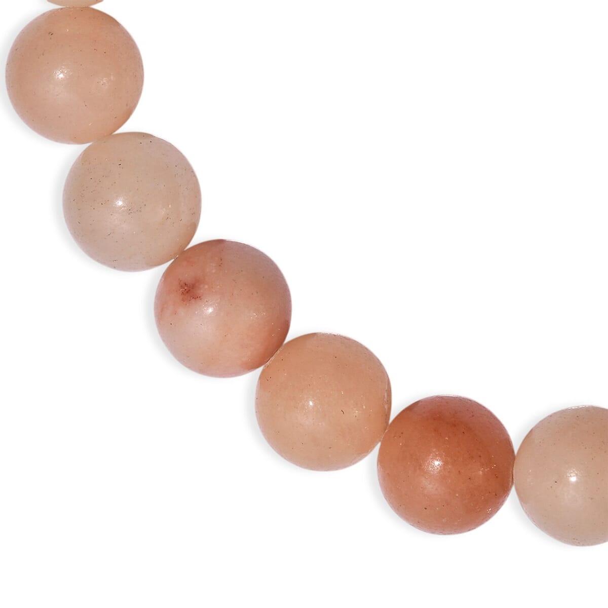 Peach Moonstone 150.00 ctw Beaded Stretch Bracelet image number 4