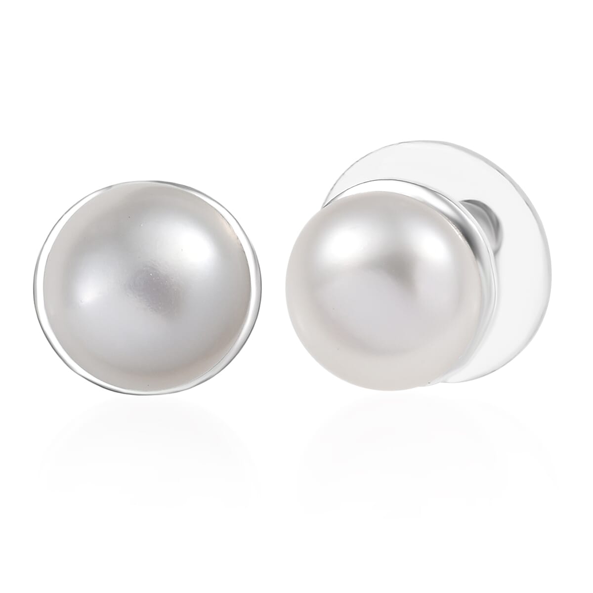 D'Joy Freshwater Pearl Stud Earrings in Sterling Silver image number 0
