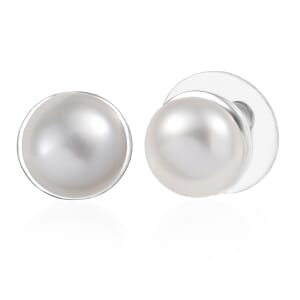 D'Joy Freshwater Pearl Stud Earrings in Sterling Silver
