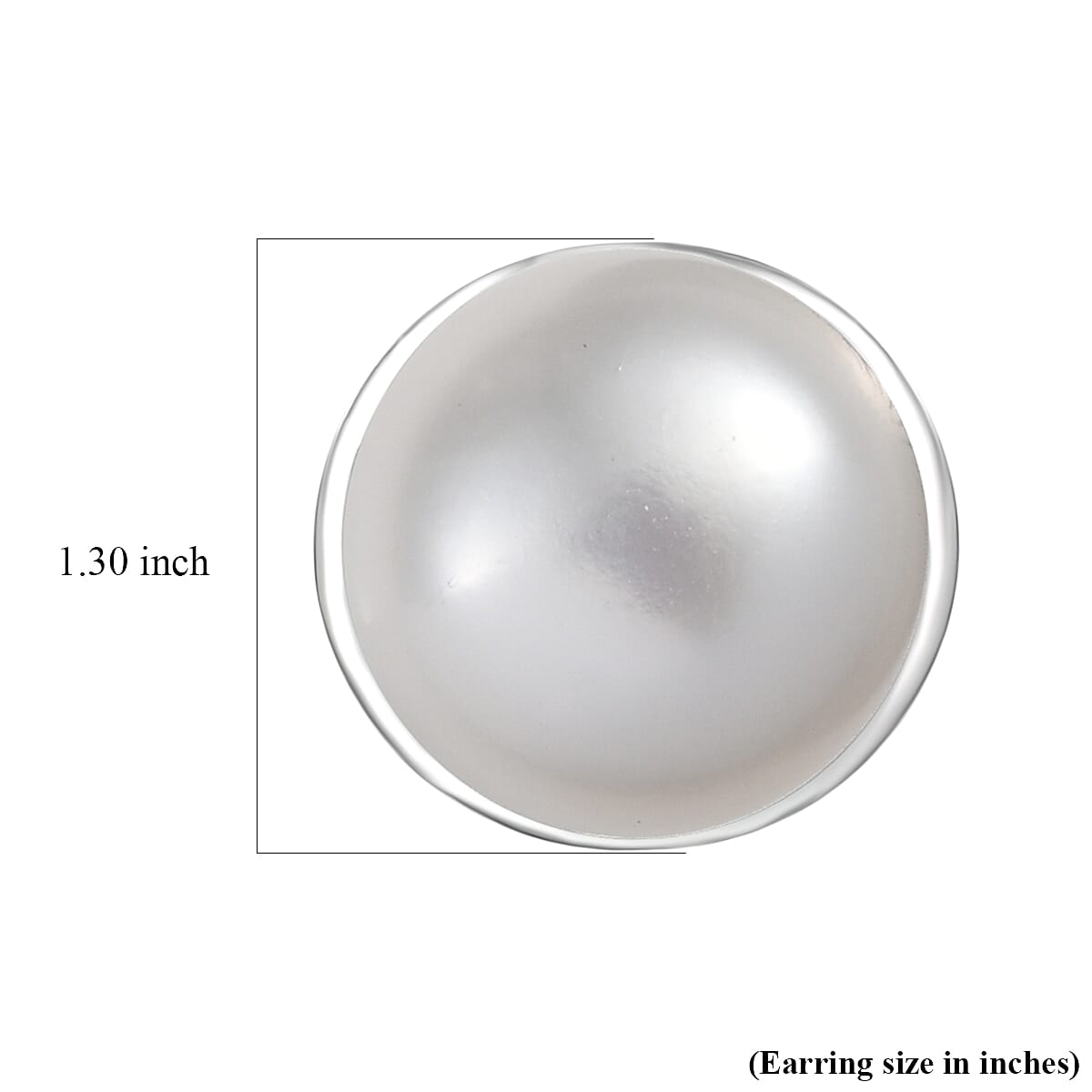 D'Joy Freshwater Pearl Stud Earrings in Sterling Silver