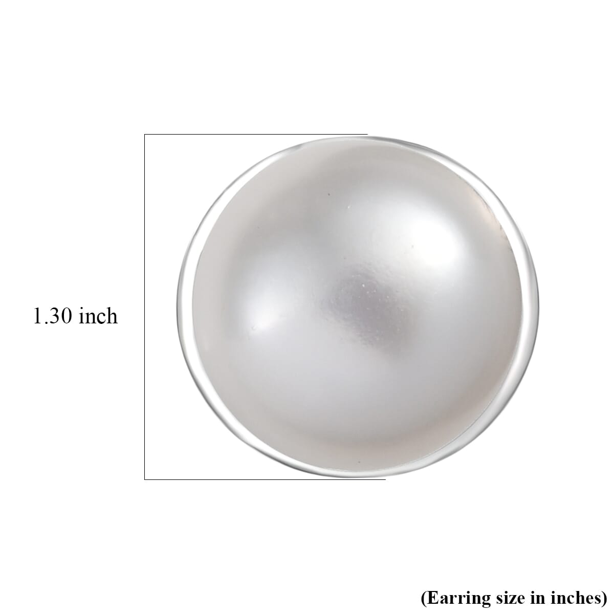 D'Joy Freshwater Pearl Stud Earrings in Sterling Silver image number 4
