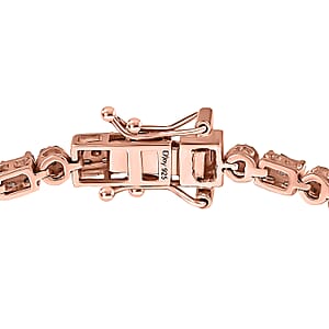 D'Joy Natural Champagne Diamo 2.50 ctw Art Deco Bracelet in 18K Vermeil Rose Gold Over Sterling Si (7.25 In) 