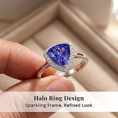 Certified & Appraised Rhapsody AAAA Tanzanite and Diamond E-F VS 4.03 ctw Ring in 950 Platinum (Size 8.0)
