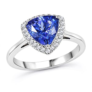 Gem Hunter Collection Certified & Appraised Rhapsody 950 Platinum AAAA Tanzanite, Diamond (E-F, VS) Ring