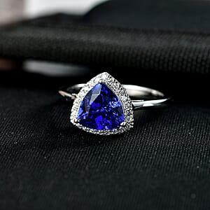 Gem Hunter Collection Certified & Appraised Rhapsody 950 Platinum AAAA Tanzanite, Diamond (E-F, VS) Ring