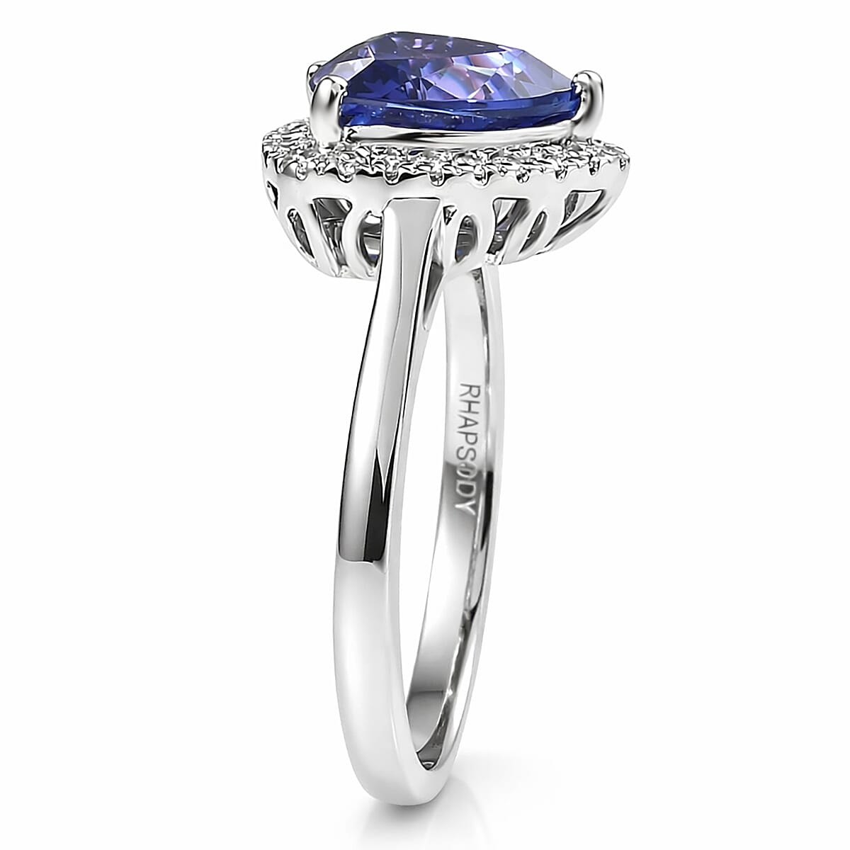 Gem Hunter Collection Certified & Appraised Rhapsody 950 Platinum AAAA Tanzanite, Diamond (E-F, VS) Ring image number 3