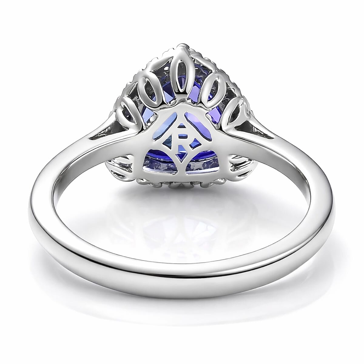 Gem Hunter Collection Certified & Appraised Rhapsody 950 Platinum AAAA Tanzanite, Diamond (E-F, VS) Ring image number 4