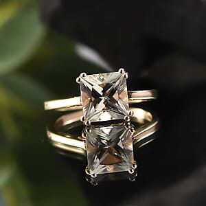 Certified & Appraised Luxoro AAA Turkizite 3.15 ctw Solitaire Ring in 14K Yellow Gold (Size 10.0)