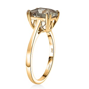 Certified & Appraised Luxoro AAA Turkizite 3.15 ctw Solitaire Ring in 14K Yellow Gold (Size 10.0)