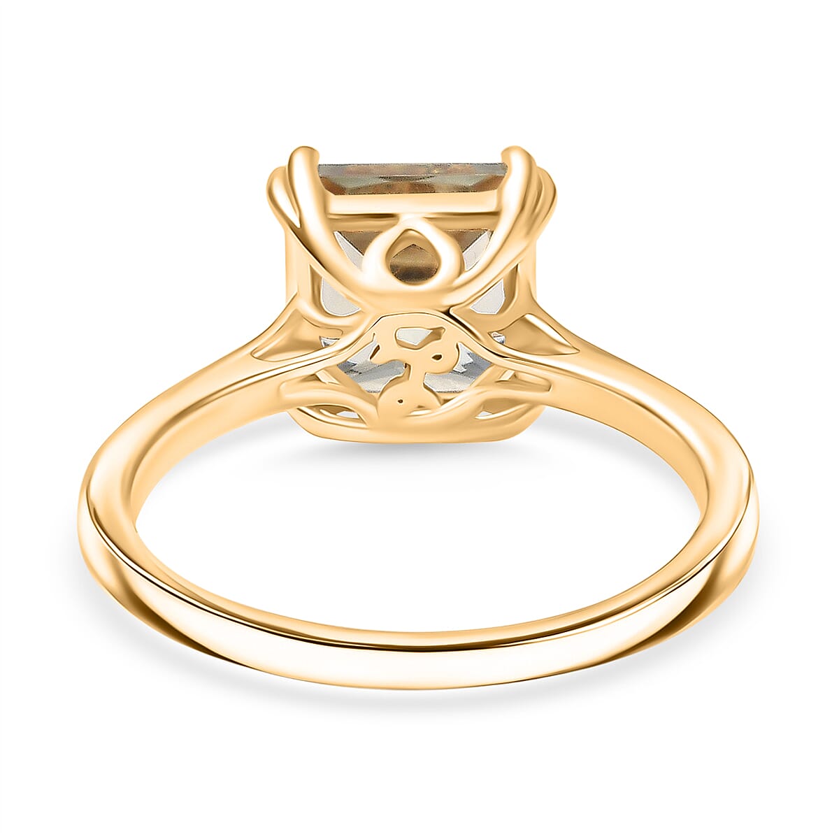 Certified & Appraised Luxoro AAA Turkizite 3.15 ctw Solitaire Ring in 14K Yellow Gold (Size 10.0) image number 4