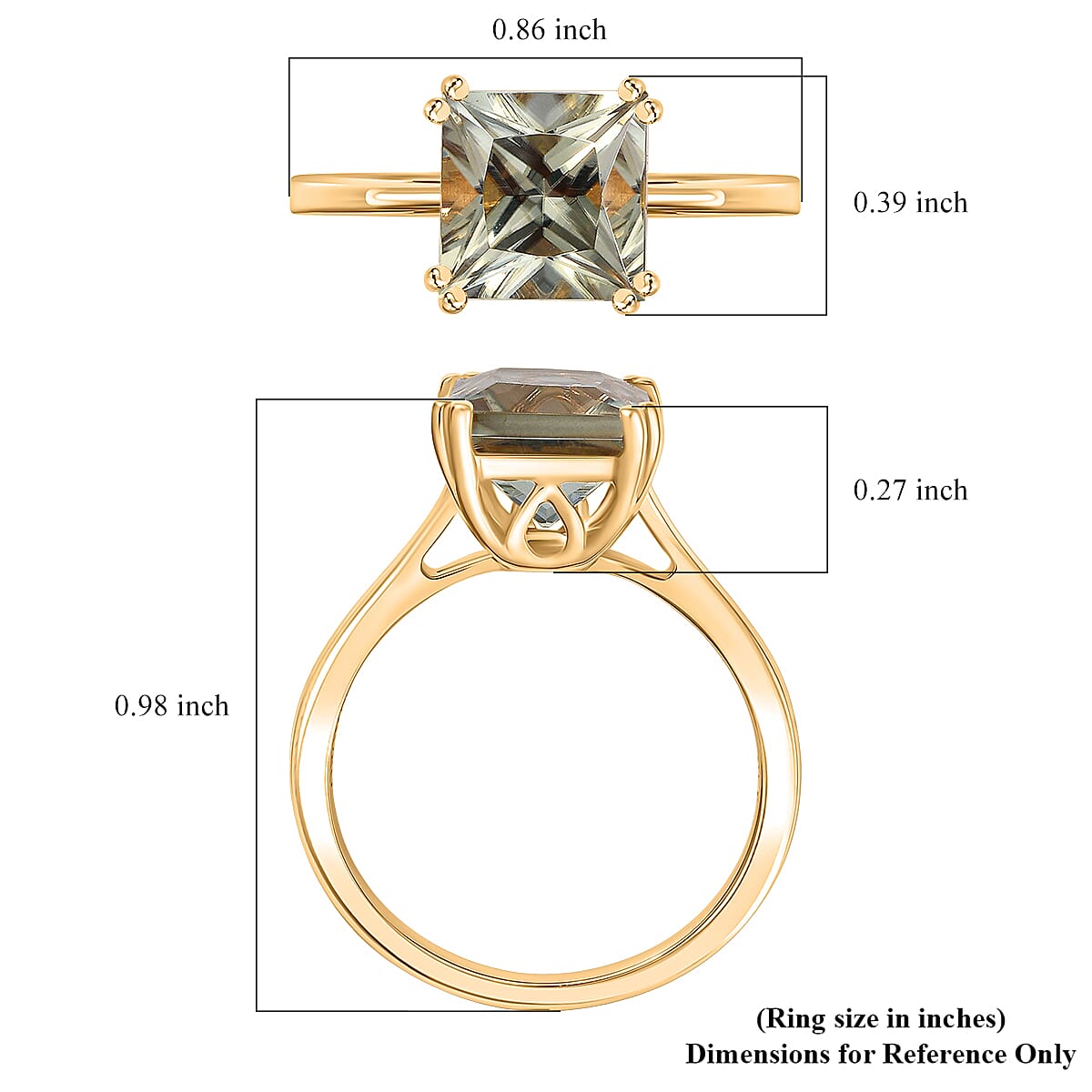 Certified & Appraised Luxoro AAA Turkizite 3.15 ctw Solitaire Ring in 14K Yellow Gold (Size 10.0) image number 5