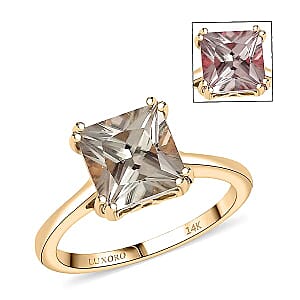 Certified & Appraised Luxoro AAA Turkizite 3.15 ctw Solitaire Ring in 14K Yellow Gold (Size 10.0)