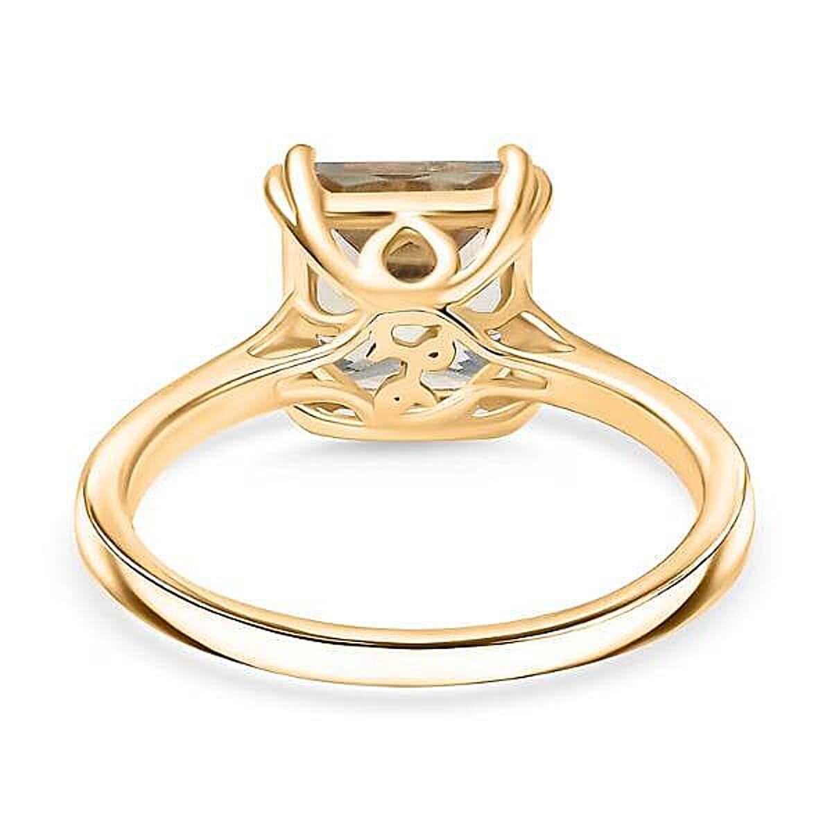 Certified & Appraised Luxoro AAA Turkizite 3.15 ctw Solitaire Ring in 14K Yellow Gold (Size 10.0) image number 6