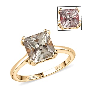 Certified & Appraised Luxoro AAA Turkizite 3.15 ctw Solitaire Ring in 14K Yellow Gold (Size 6.0)