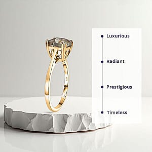 Certified & Appraised Luxoro AAA Turkizite 3.15 ctw Solitaire Ring in 14K Yellow Gold (Size 10.0)
