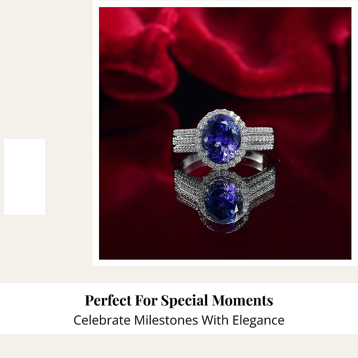 Certified and Appraised Rhapsody AAAA Tanzanite, Diamond Ring in 950 Platinum 4.10 ctw (Size 8.5) image number 5