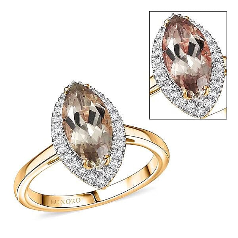 Certified & Appraised Luxoro 14K Yellow Gold AAA Turkizite, Diamond (G-H, I2) Ring (Size 5.0) 2.40 ctw