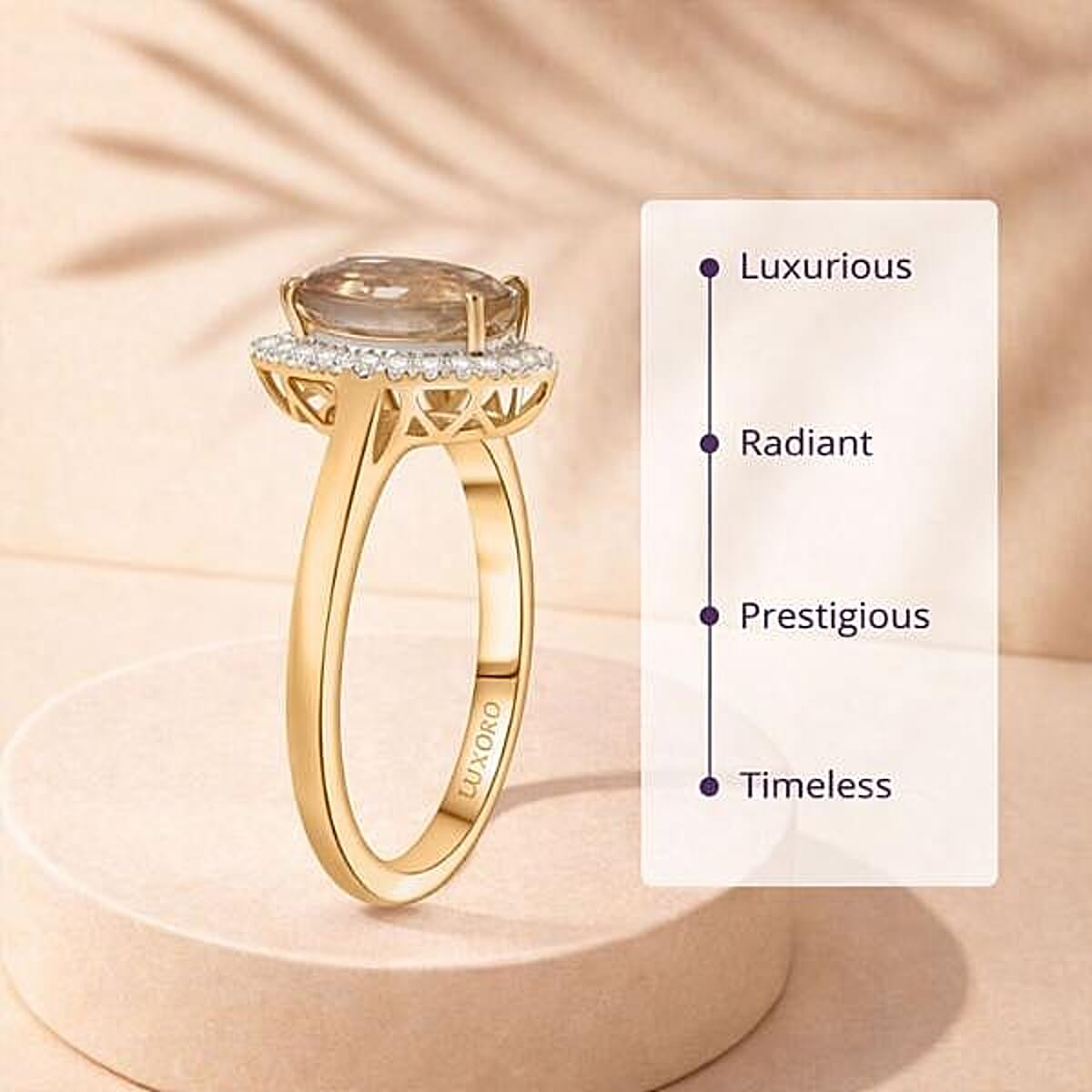 Certified & Appraised Luxoro AAA Turkizite and G-H I2 Diamond 2.40 ctw Ring in 14K Yellow Gold (Size 10.0) image number 3