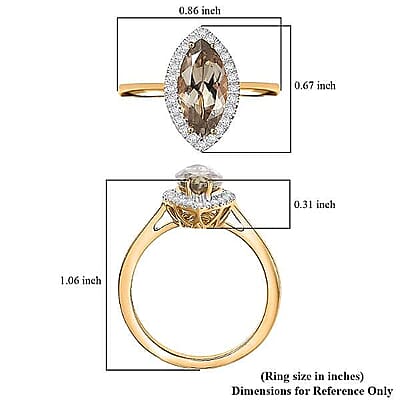 Certified & Appraised Luxoro 14K Yellow Gold AAA Turkizite, Diamond (G-H, I2) Ring (Size 5.0) 2.40 ctw