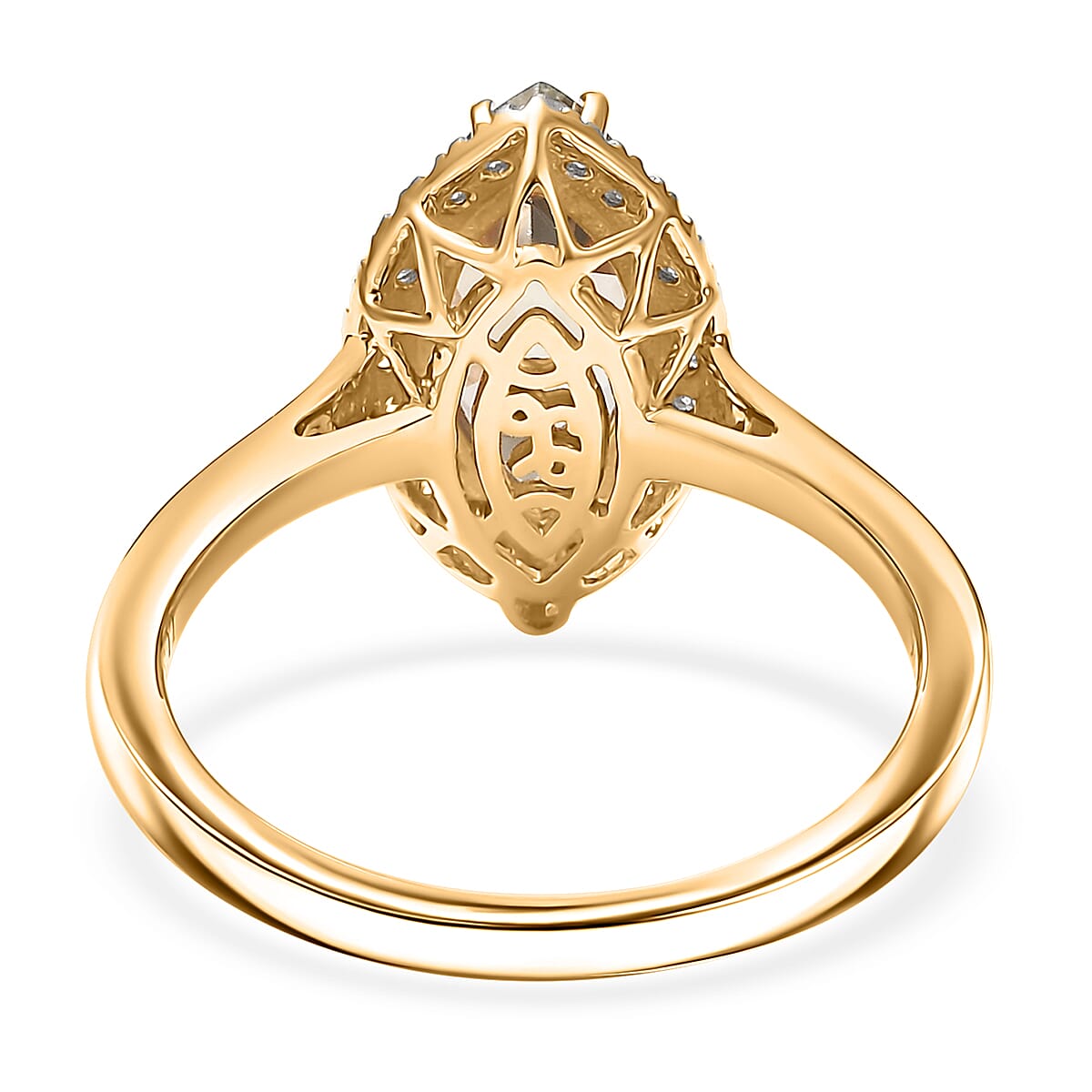 Certified & Appraised Luxoro AAA Turkizite and G-H I2 Diamond 2.40 ctw Ring in 14K Yellow Gold (Size 10.0) image number 4
