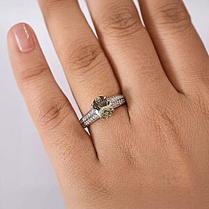 Certified & Appraised Luxoro AAA Turkizite and G-H I2 Diamond 2.33 ctw Ring in 14K Yellow Gold (Size 10.0)