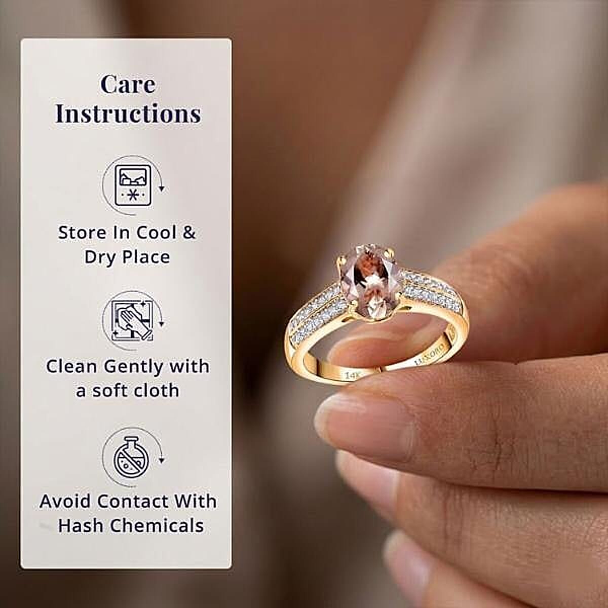 Certified & Appraised Luxoro AAA Turkizite and G-H I2 Diamond 2.33 ctw Ring in 14K Yellow Gold (Size 10.0) image number 4