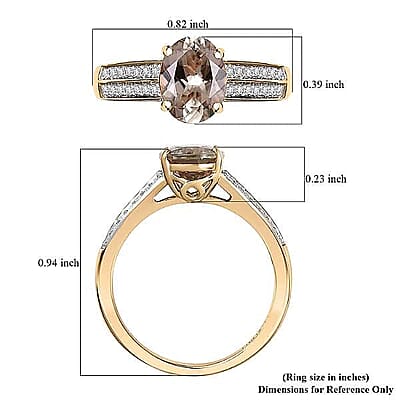 Certified & Appraised Luxoro 14K Yellow Gold AAA Turkizite, Diamond (G-H, I2) Ring (Size 5.0) 2.33 ctw