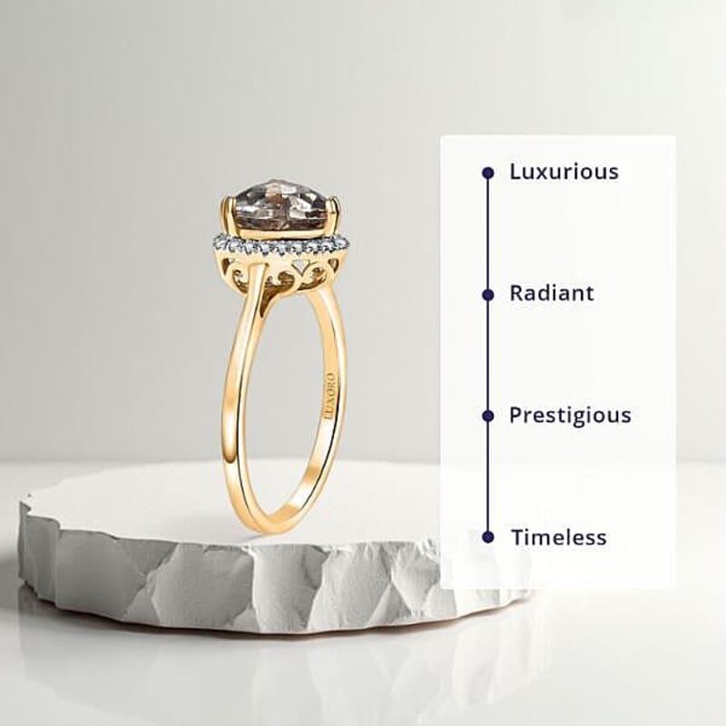 Certified & Appraised Luxoro 14K Yellow Gold AAA Turkizite, Diamond (G-H, I2) Ring (Size 5.0) 3.42 ctw
