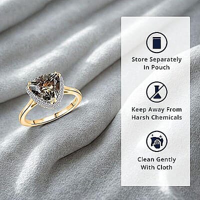 Certified & Appraised Luxoro 14K Yellow Gold AAA Turkizite, Diamond (G-H, I2) Ring (Size 5.0) 3.42 ctw