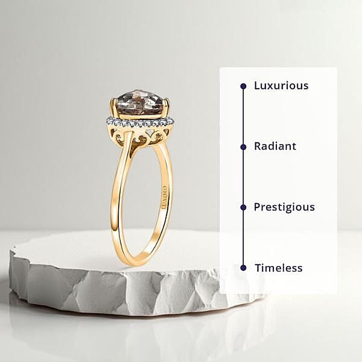 Certified & Appraised Luxoro AAA Turkizite and G-H I2 Diamond 3.42 ctw Ring in 14K Yellow Gold (Size 10.0) image number 2