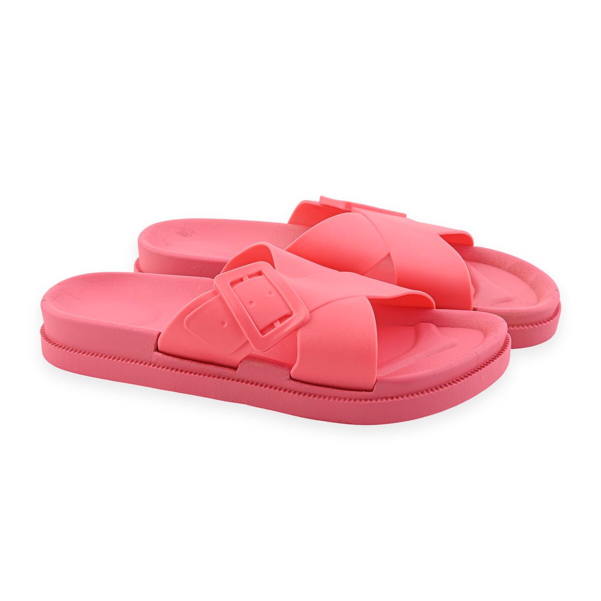 Women's Pink Cross Strap Sandal-L image number 0