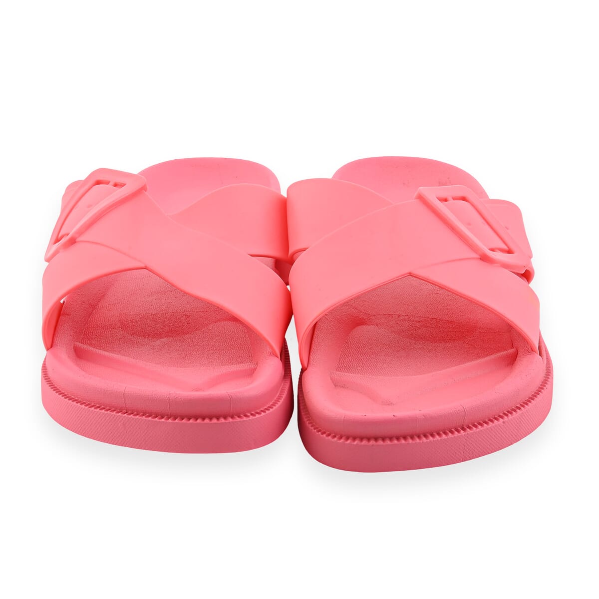 Women's Pink Cross Strap Sandal-L image number 2
