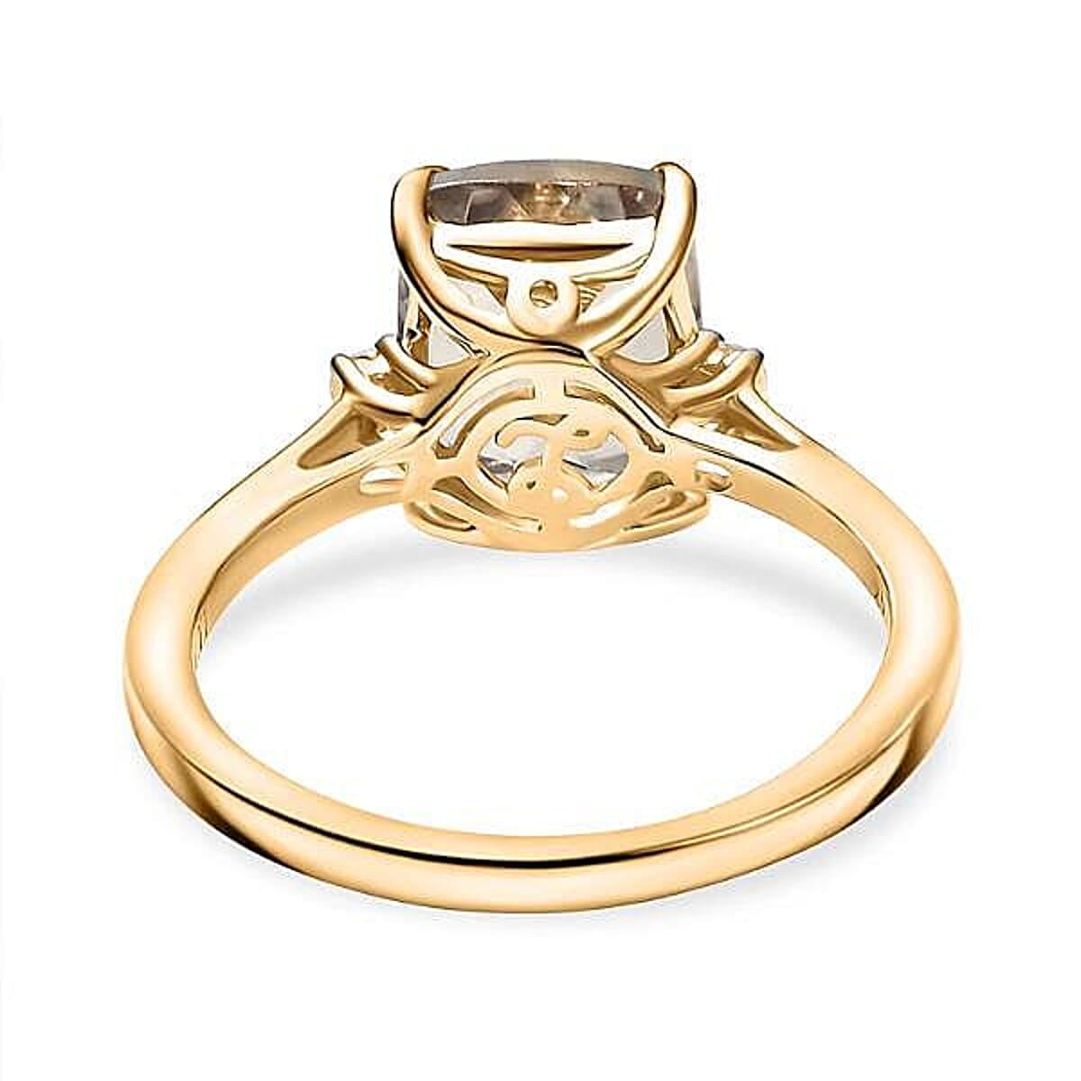 Certified & Appraised Luxoro AAA Turkizite and G-H I2 Diamond 4.36 ctw Ring in 14K Yellow Gold (Size 10.0) image number 6
