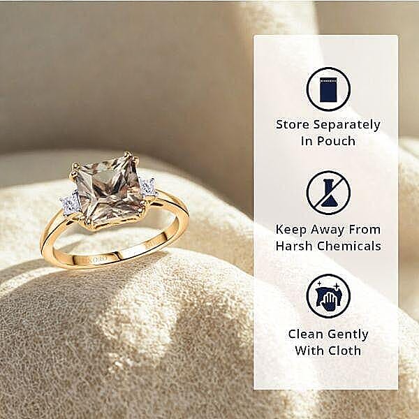 Certified & Appraised Luxoro 14K Yellow Gold AAA Turkizite, Diamond (G-H, I2) Ring (Size 5.0) 3.00 ctw