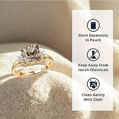 Certified & Appraised Luxoro 14K Yellow Gold AAA Turkizite, Diamond (G-H, I2) Ring (Size 5.0) 3.00 ctw